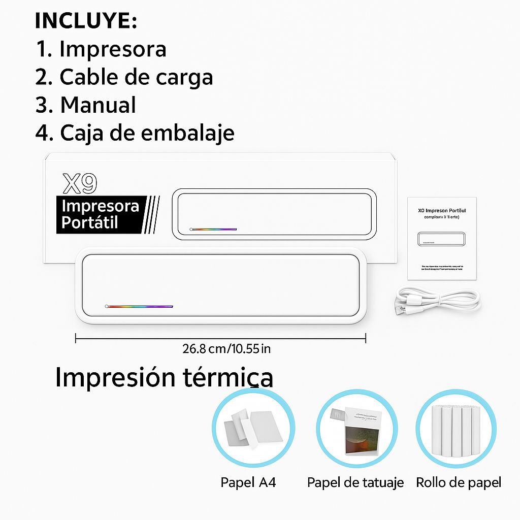 Miniatura 2 de IMPRESORA X9 PORTATIL TERMICA